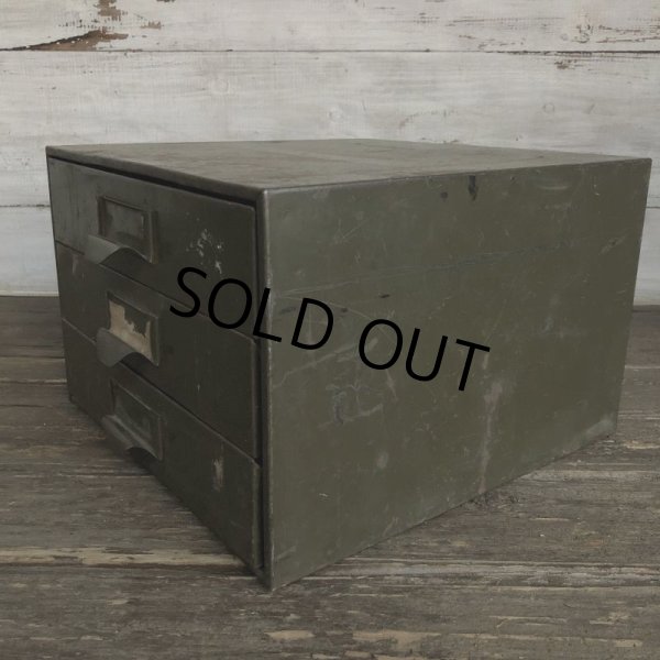 画像2: Vintage Lyon Chests 3 Drawer Mettal Tool Cabinet (S312) (2)