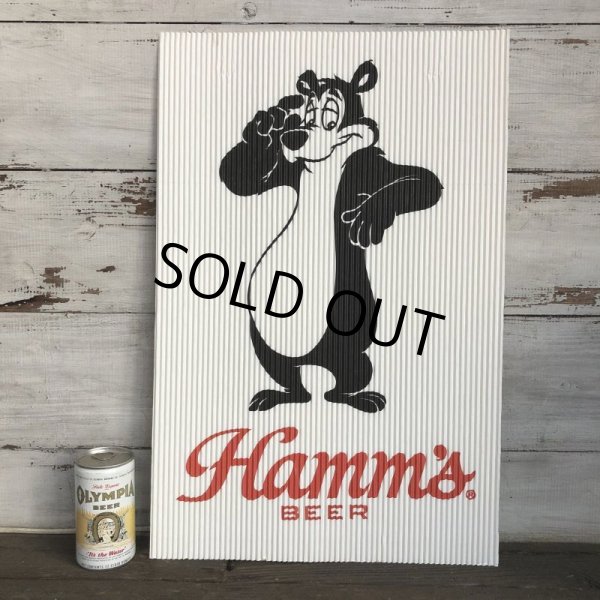 画像1: Vintage Hamm's Bear Poster Sign (S310) (1)