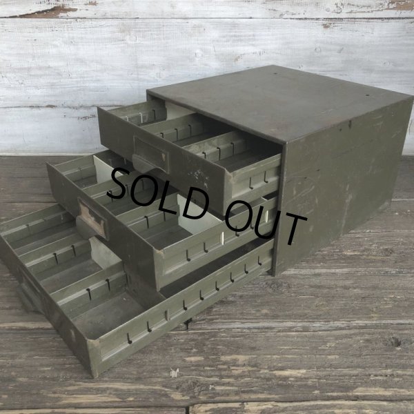 画像7: Vintage Lyon Chests 3 Drawer Mettal Tool Cabinet (S312) (7)