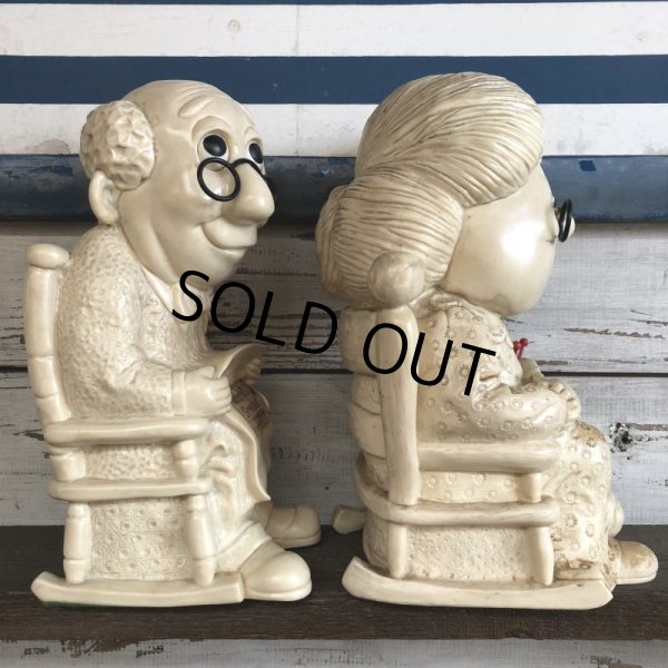 画像2: Vintage Message Doll Big Size Grandpa Grandpma Set (S316)  (2)