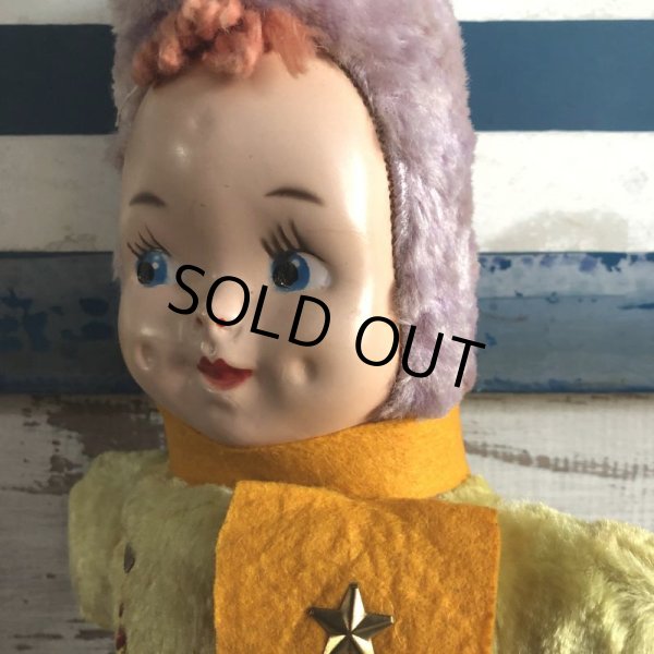 画像5: Vintage Celluloid Face Kids Bunny Costume Doll 43cm (S320） (5)