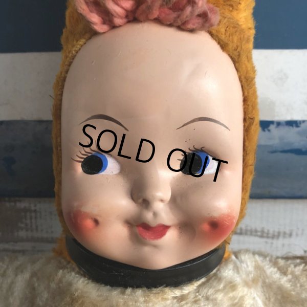 画像2: Vintage Celluloid Face Kids Doll 43cm (S319） (2)