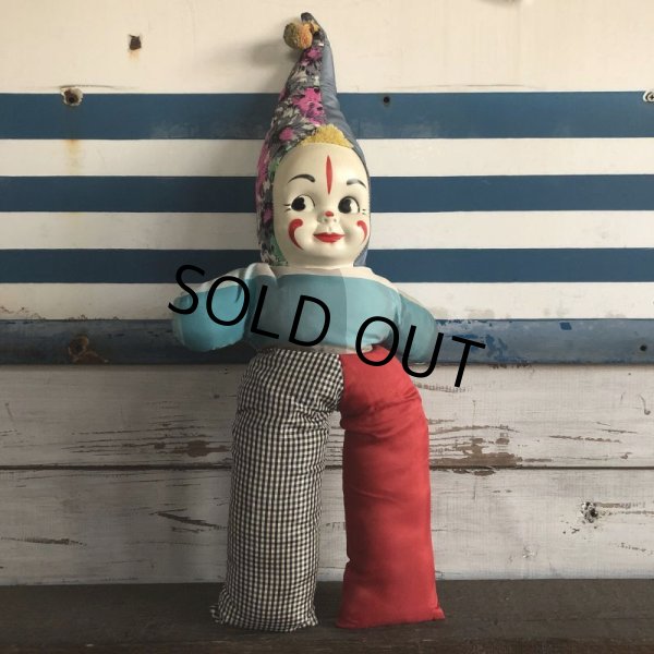 画像8: Vintage Celluloid Face Clown Doll 60cm (S322） (8)