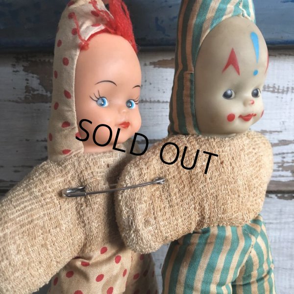 画像9: Vintage Rubber Face Baby Clown Doll Set (S323） (9)