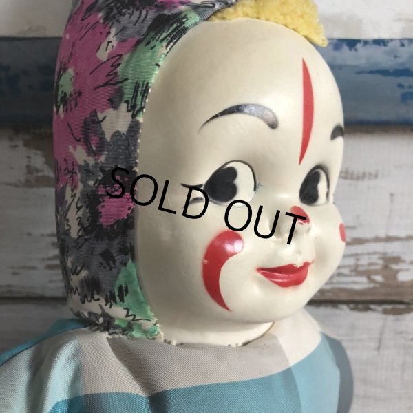 画像4: Vintage Celluloid Face Clown Doll 60cm (S322） (4)