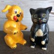 画像1: 50s Vintage Ken-L Ration Fido Dog Fifi Cat S&P Shakers (S331) (1)