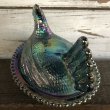 画像5: Vintage Carnival Indiana Glass Iridescent Hen On Nest Candy Dish (S333) (5)