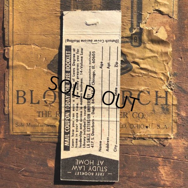 画像2: Vintage Matchbook Businessmen LAW TRAINING (MA1803) (2)