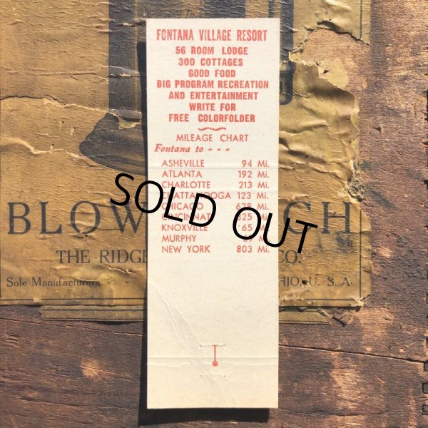 画像2: Vintage Matchbook FONTANA VILLAGE (MA1711) (2)