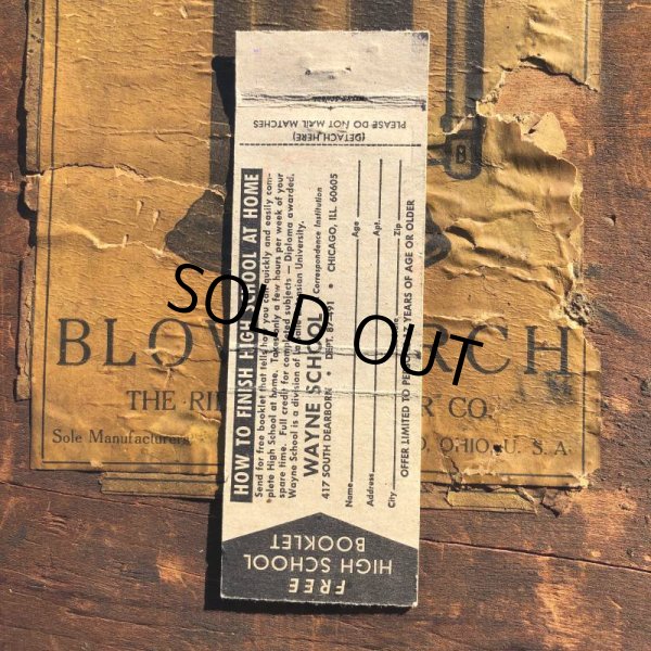 画像2: Vintage Matchbook Finish High Shool (MA1807) (2)