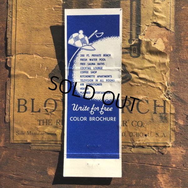 画像2: Vintage Matchbook Blue Glass Oceanfront Motel (MA1815) (2)