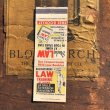 画像1: Vintage Matchbook Businessmen LAW TRAINING (MA1803) (1)