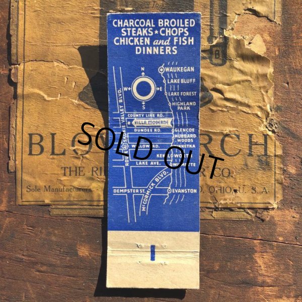 画像2: Vintage Matchbook Villa Moderne Dinners (MA1797) (2)