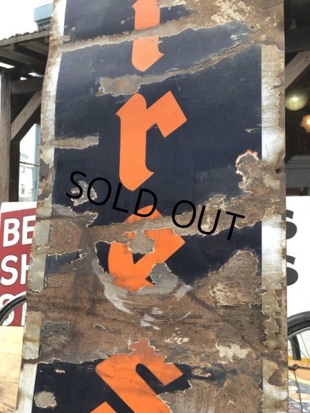 画像3: 40s Vintage Original Firestone Tires Vertical Porcelain Sign (S343） (3)