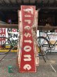 画像9: 50s Vintage Firestone Tires Double-sided Bow-tie Sign (S344） (9)