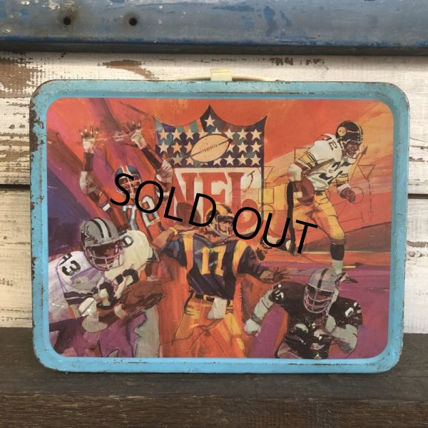 画像1: 70s Vintage Thermos Luch Box NFL (S385)  (1)