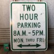 画像1: Vintage Road Sign TWO HOUR PARKING (S388)  (1)