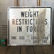 画像1: Vintage Road Sign WEIGHT RESTRICTIONS IN FORCE (S391)  (1)