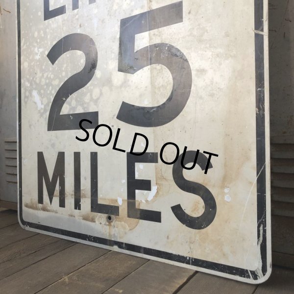 画像3: Vintage Road Sign SPEED LIMIT 25 MILES (S394)  (3)