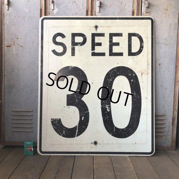 画像1: Vintage Road Sign SPEED 30 (S393)  (1)