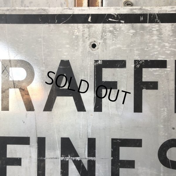 画像2: Vintage Road Sign TRAFFIC FINES DOUBLE IN THIS SCHOOL ZONE (S395)  (2)