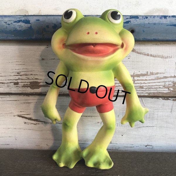 画像1: 50s Vintage Roll Over Red Rover Frog Squeak Toy (S399) (1)