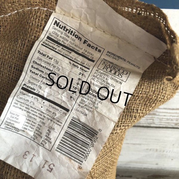 画像5: Vintage Planters Mr Peanuts Burlap Bag ROASTED PEANUTS 1LB (S422) (5)