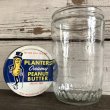 画像1: Vintage Planters Mr Peanuts Penut Butter Glass Bottle (S425) (1)