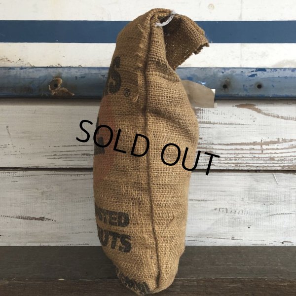 画像4: Vintage Planters Mr Peanuts Burlap Bag ROASTED PEANUTS 1LB (S422) (4)