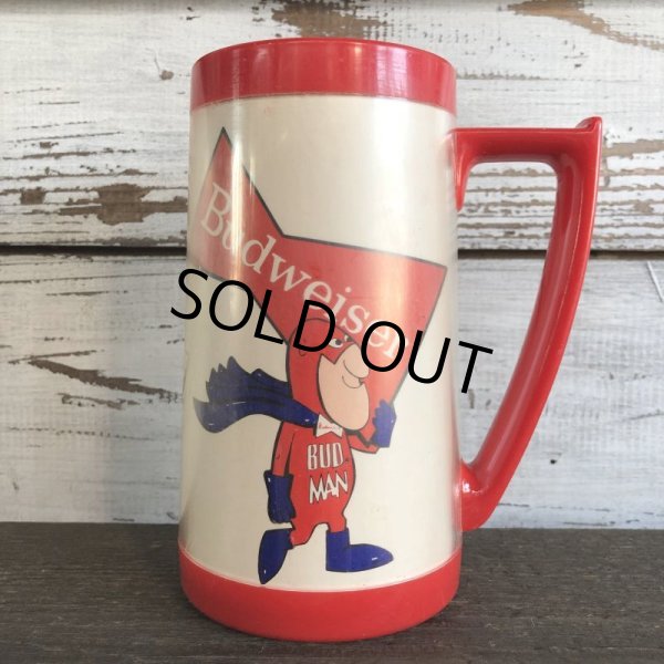 画像1: Vintage Budweiser Plastic Thermo-Serv  Beer Stein Mug BAD MAN (S429) (1)