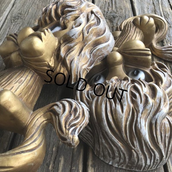 画像6: 70s Vintage Homco Wall Deco Gold Lion (S434)  (6)