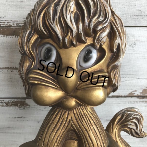 画像8: 70s Vintage Homco Wall Deco Gold Lion (S434)  (8)