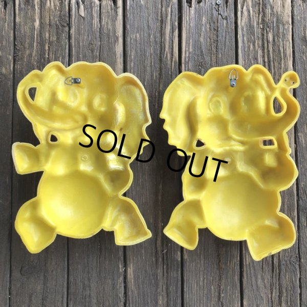 画像5: 70s Vintage Homco Wall Deco Yellow Elephant (S433)  (5)
