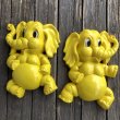 画像10: 70s Vintage Homco Wall Deco Yellow Elephant (S433)  (10)