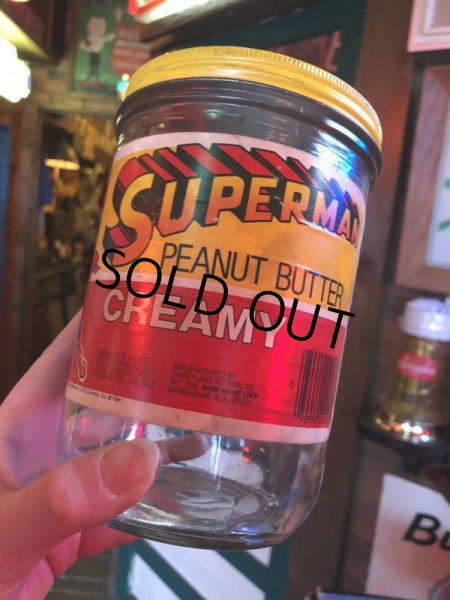 画像11: 80s Vintage Super Man DC comics PEANUT BUTTER Jar Bottles (S444) (11)