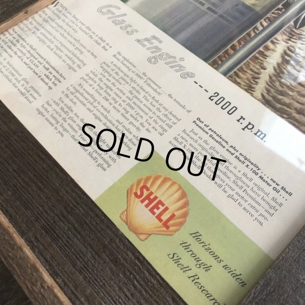 画像2: 40s Vintage SHELL Advertising W/Frame (S449) (2)