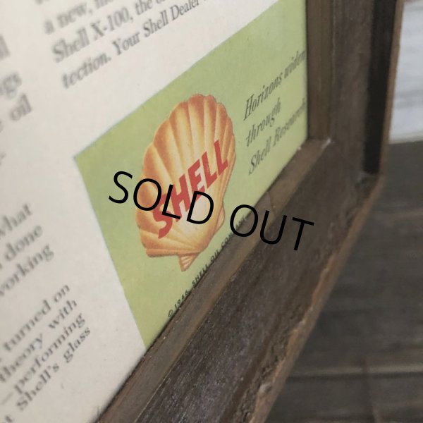 画像7: 40s Vintage SHELL Advertising W/Frame (S449) (7)