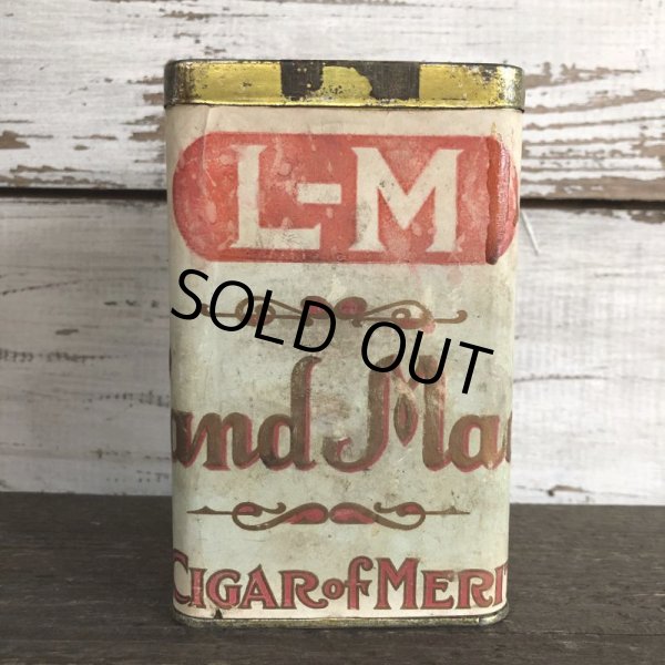 画像1: Vintage Cigar Tabacco Can L-M Hand Made  (S463)   (1)