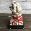 画像2: ※ご来店引き取り限定SALE※ Vintage Darwin Monkey On Books w/ Skull Chalkware Statue (S486) (2)