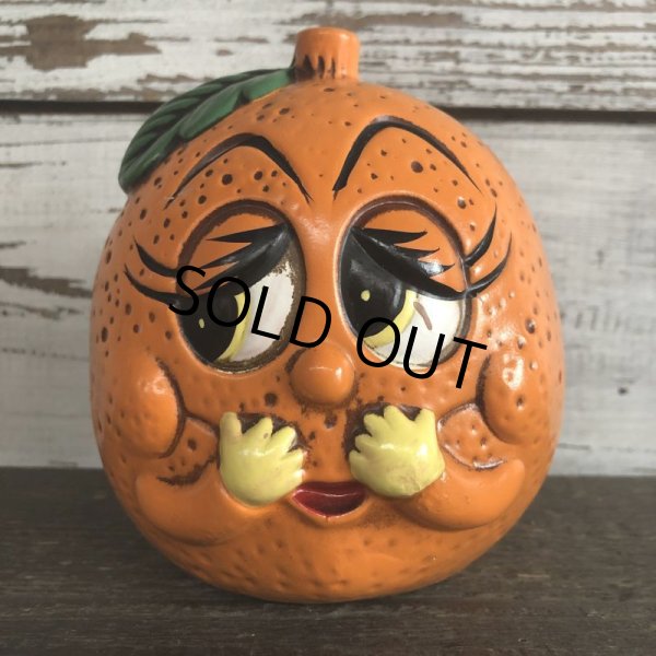 画像2: Vintage Orange Chalkware Statue Bank (S488) (2)