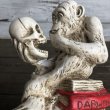 画像9: ※ご来店引き取り限定SALE※ Vintage Darwin Monkey On Books w/ Skull Chalkware Statue (S486) (9)