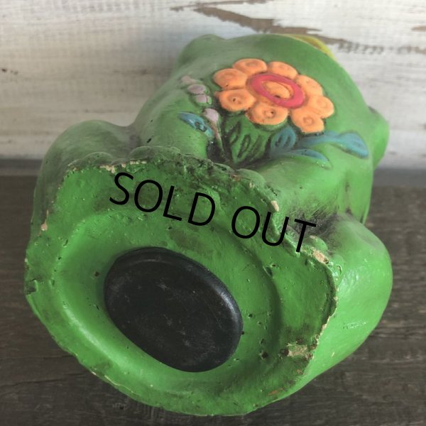 画像7: Vintage Ceramic Frog Bank Hippie Flower Power Psychedelic (S488) (7)