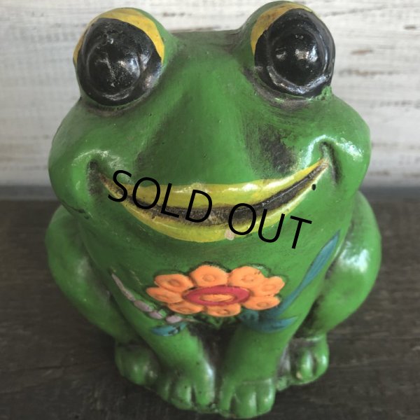 画像6: Vintage Ceramic Frog Bank Hippie Flower Power Psychedelic (S488) (6)