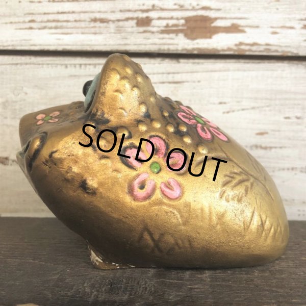画像5: Vintage Ceramic Frog Bank Hippie Flower Power Psychedelic Gold (S489) (5)