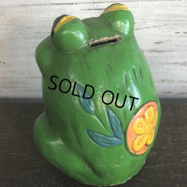 画像9: Vintage Ceramic Frog Bank Hippie Flower Power Psychedelic (S488) (9)