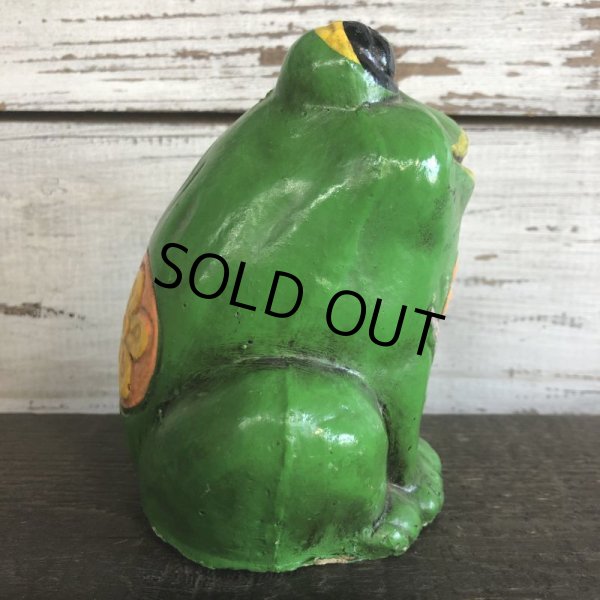 画像2: Vintage Ceramic Frog Bank Hippie Flower Power Psychedelic (S488) (2)