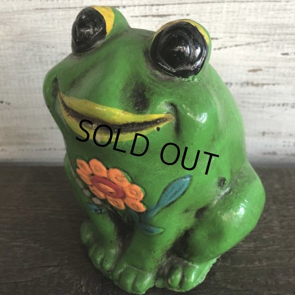 画像5: Vintage Ceramic Frog Bank Hippie Flower Power Psychedelic (S488) (5)