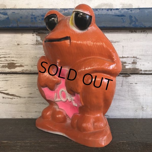 画像2: Vintage Psychedelic Hippie Frog Piggy Bank LOVE (S516) (2)