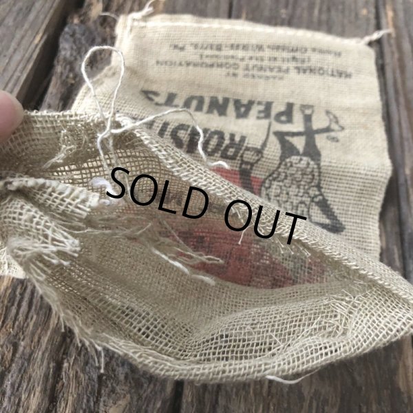 画像3: Vintage Planters Mr. Peanut Burlap Bag ROASTED PEANUTS 1LB (S538) (3)