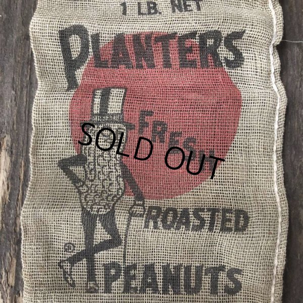 画像5: Vintage Planters Mr. Peanut Burlap Bag ROASTED PEANUTS 1LB (S538) (5)
